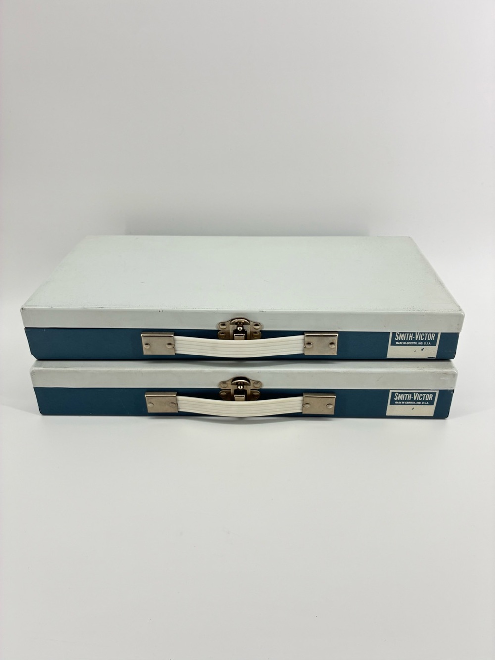 Smith - Victor Blue and White Storage Briefcase - Pair